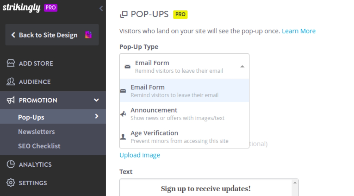 email pop up email pop up